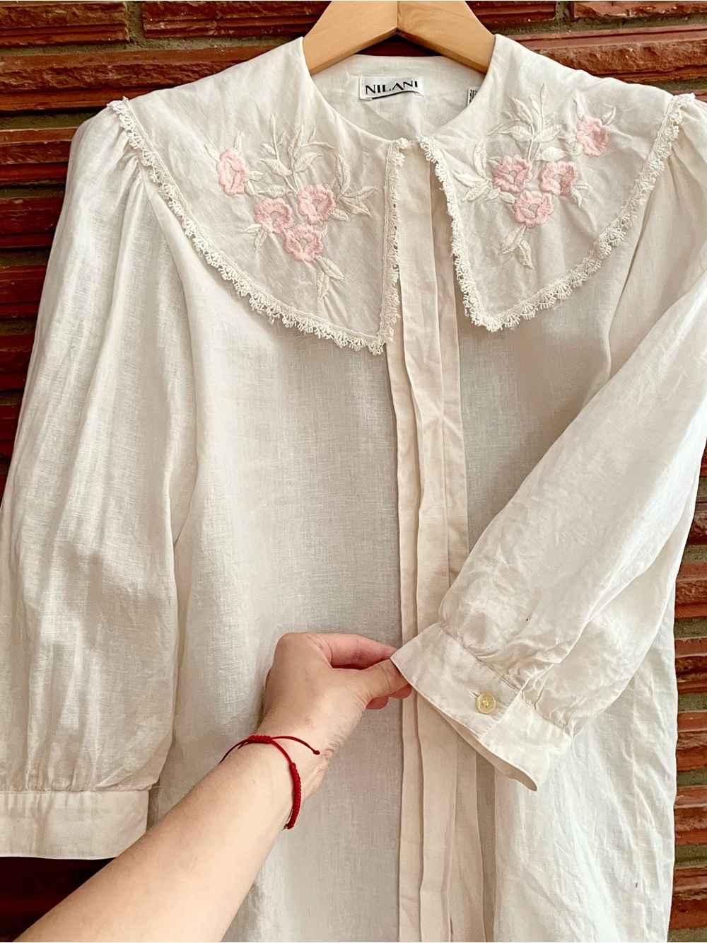 Vintage boho Natural fiber blouse - Picture 4 of 10